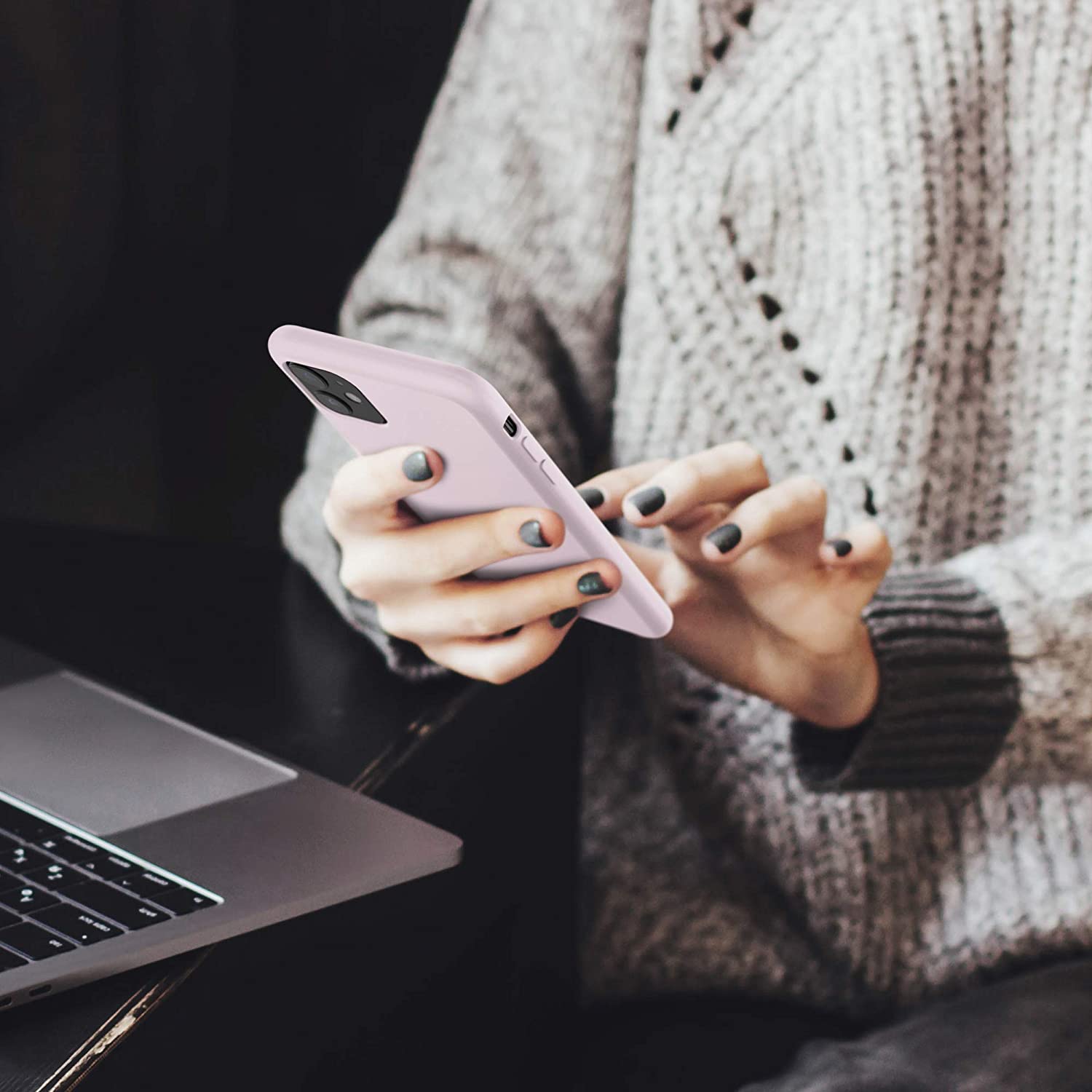 KW iPhone 11 Θήκη Σιλικόνης Rubber TPU - Dusty Pink - 49724.10