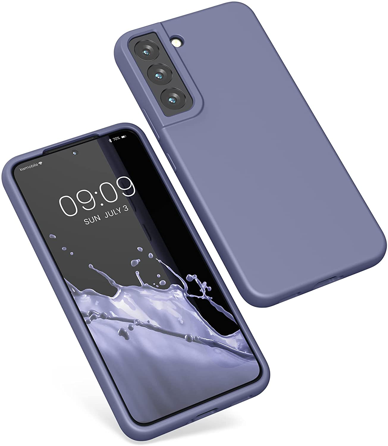 KW Samsung Galaxy S22 Θήκη Σιλικόνης Rubberized TPU - Lavender Grey Matte - 56756.136
