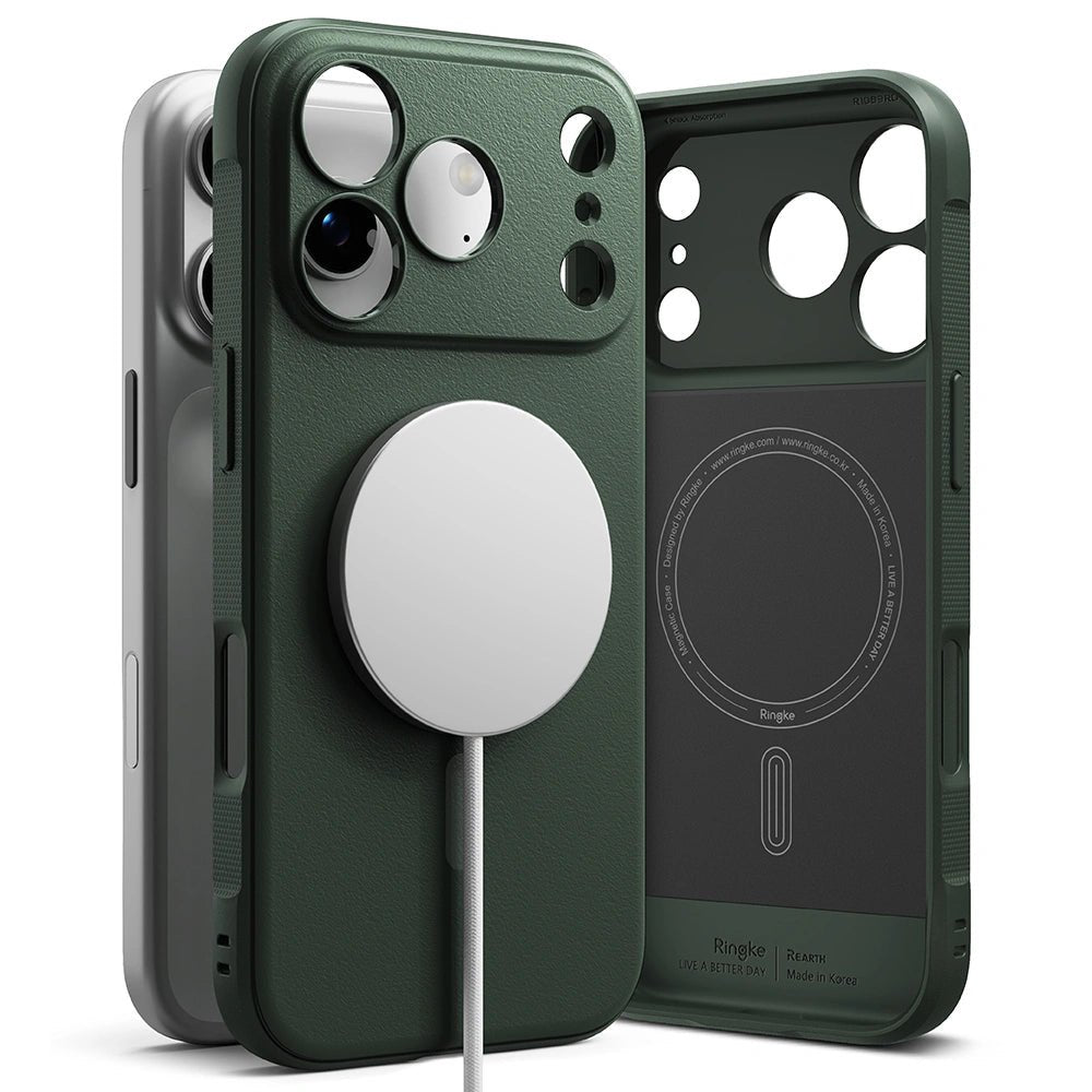 Ringke iPhone 17 Pro - Onyx Magnetic MagSafe Θήκη Σιλικόνης - Dark Green