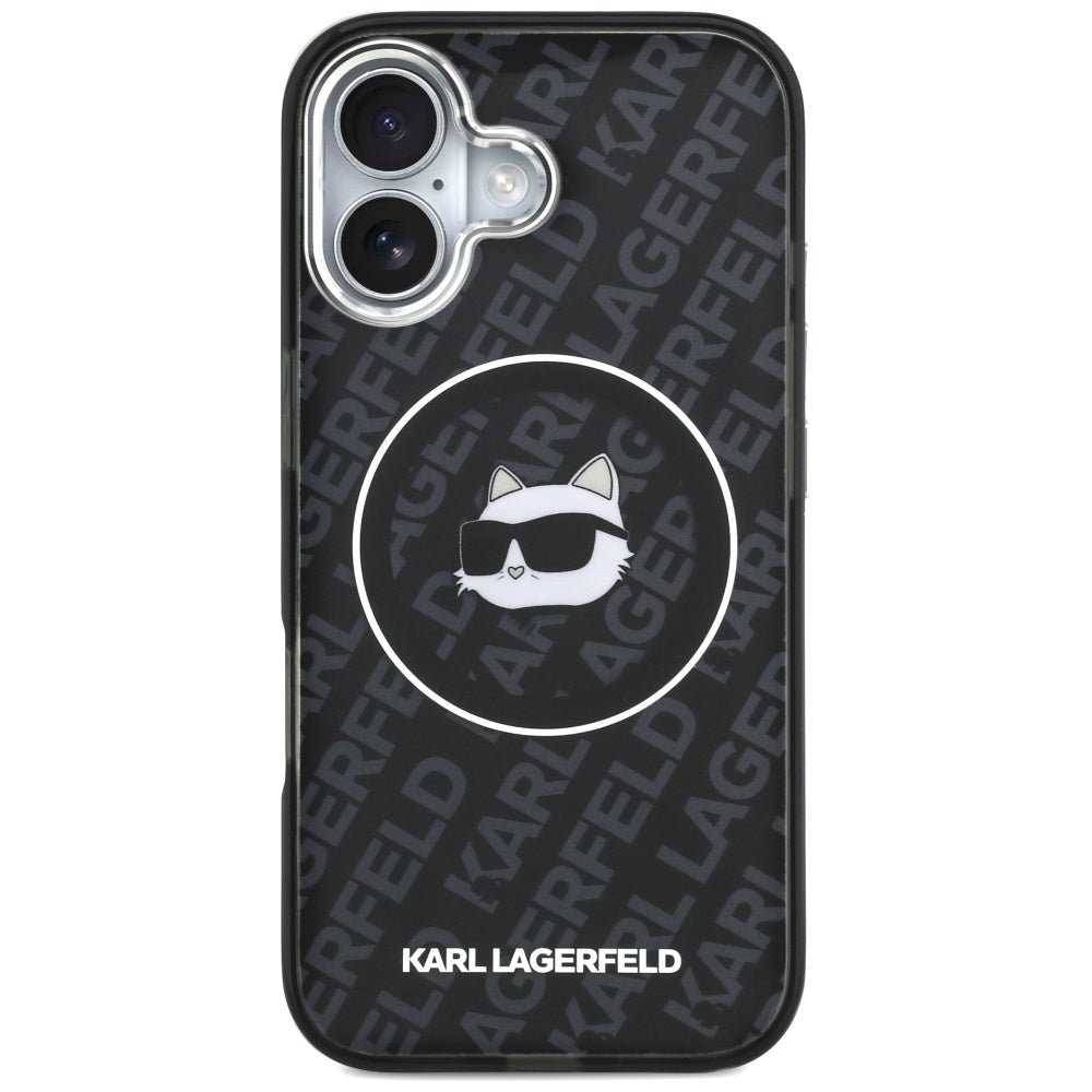 Karl Lagerfeld iPhone 17 - IML Choupette Head Logo MagSafe - Σκληρή Θήκη με Πλαίσιο Σιλικόνης - Black - KLHMP17SHMKBCHOK