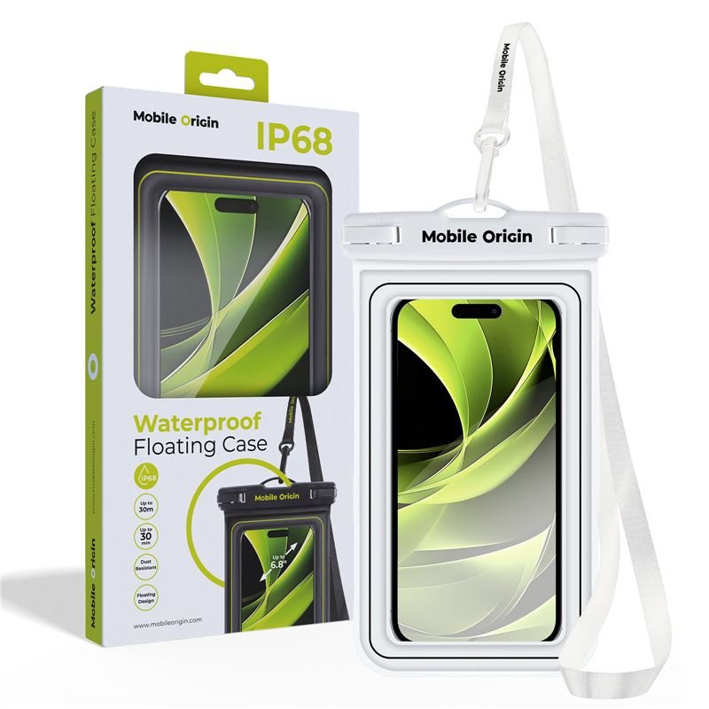 Mobile Origin Universal Αδιάβροχη Θήκη για Smartphones 6.8'' - White / Black
