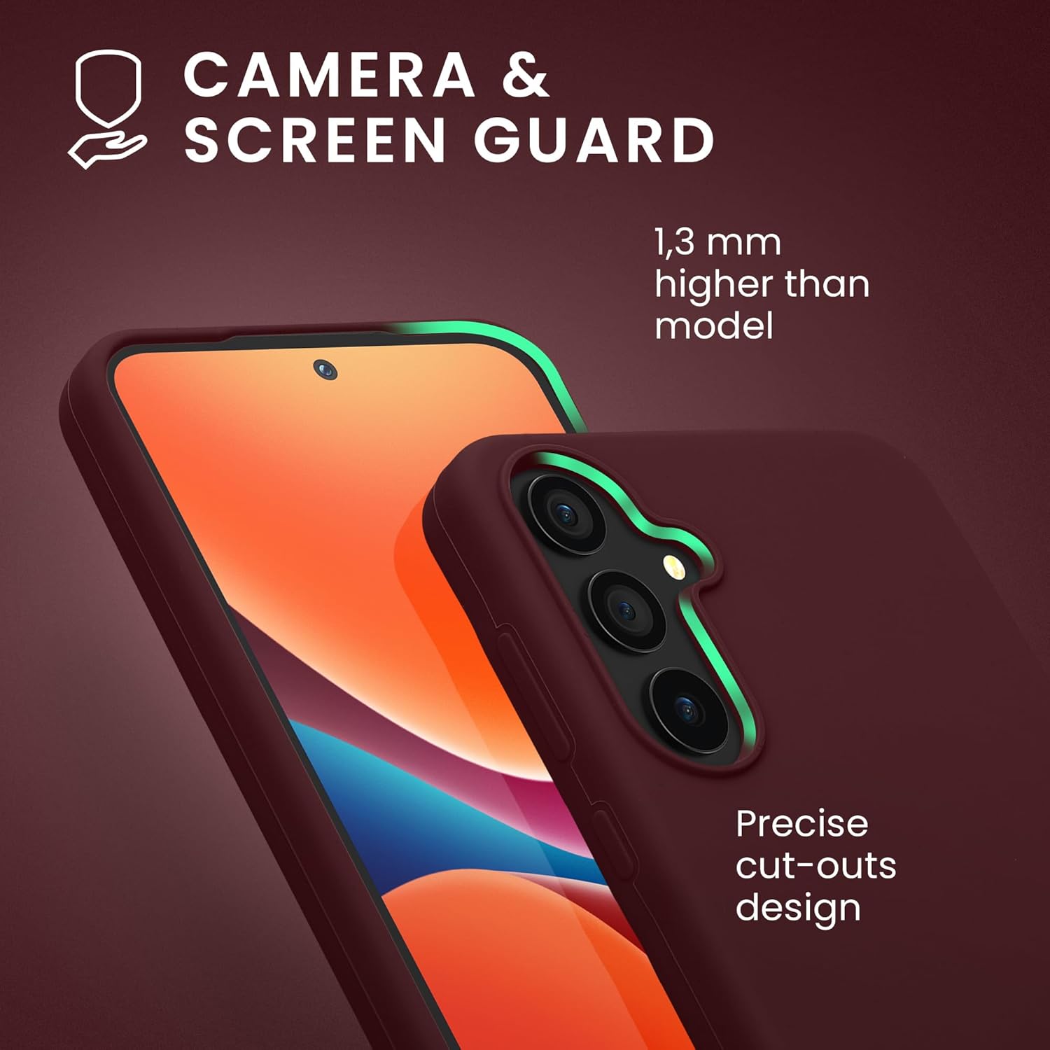 KW Samsung Galaxy A55 5G Θήκη Σιλικόνης Rubberized TPU - Burgundy Purple