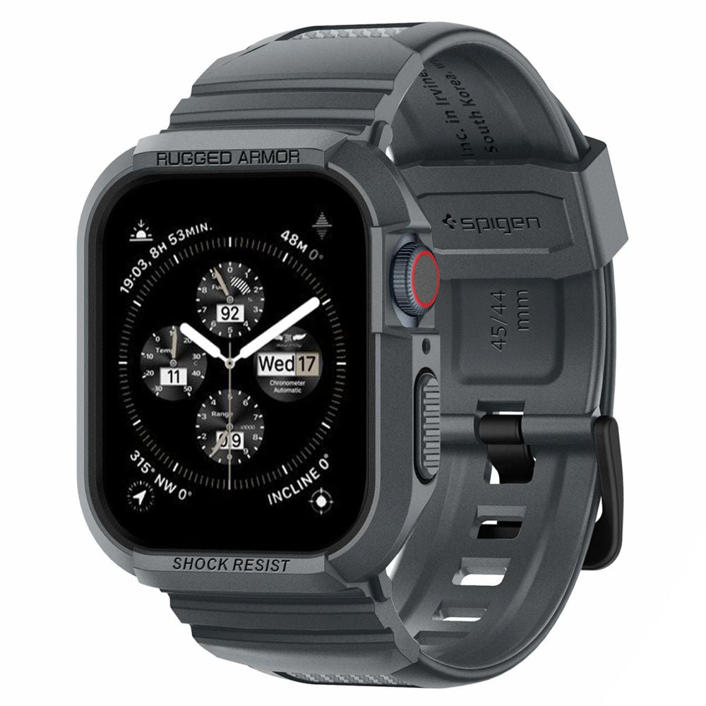 Spigen Λουράκι Apple Watch 4 / 5 / 6 / 7 / 8 / 9 / SE / SE 2 - 44 / 45 mm Rugged Armor Pro - Dark Grey
