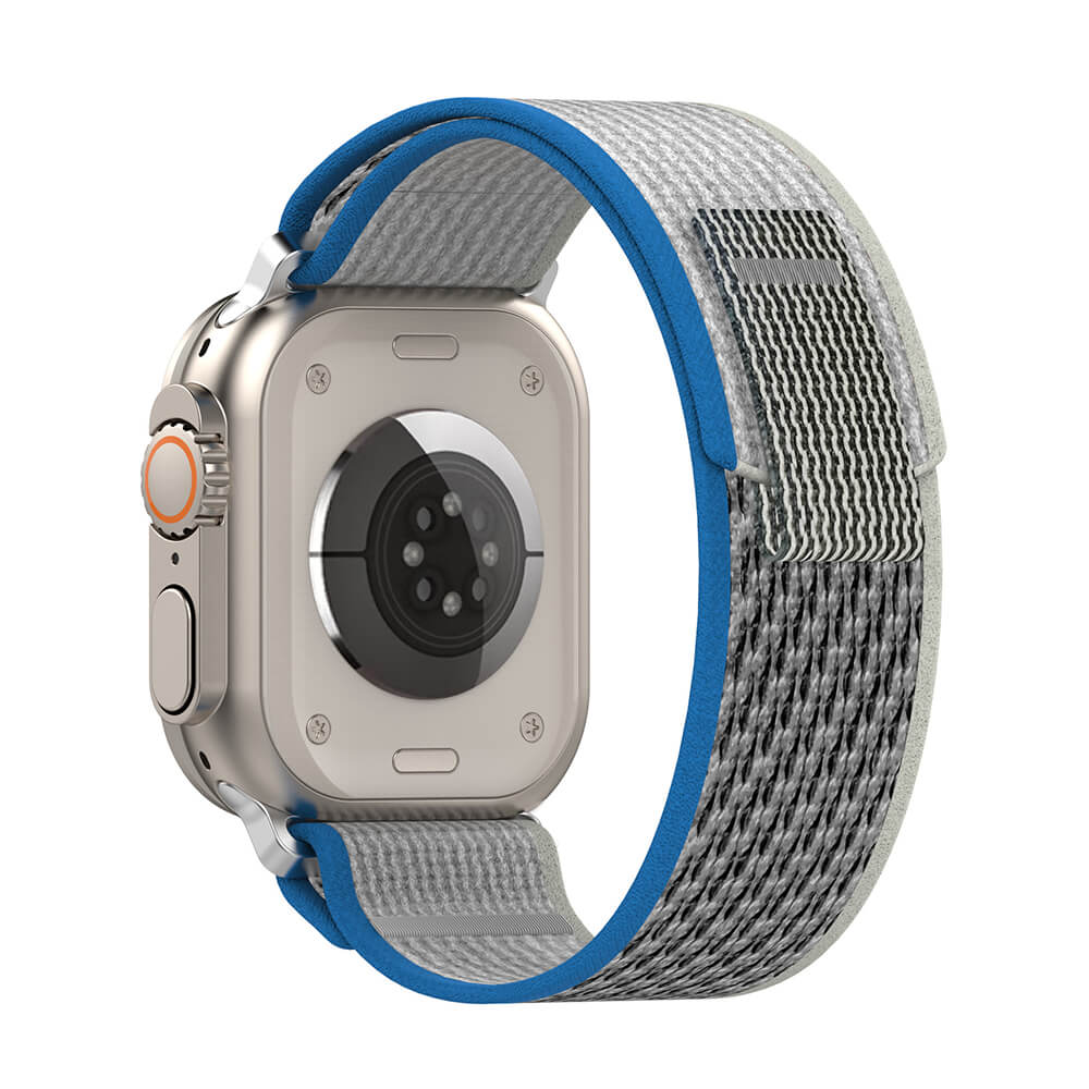 Techsuit Λουράκι Apple Watch 4/5/6/7/8/9/10/11 - SE (1/2/3) - ULTRA (1/2/3) - 44/45/46/49mm Watchband W039 Nylon - Blue / Gray