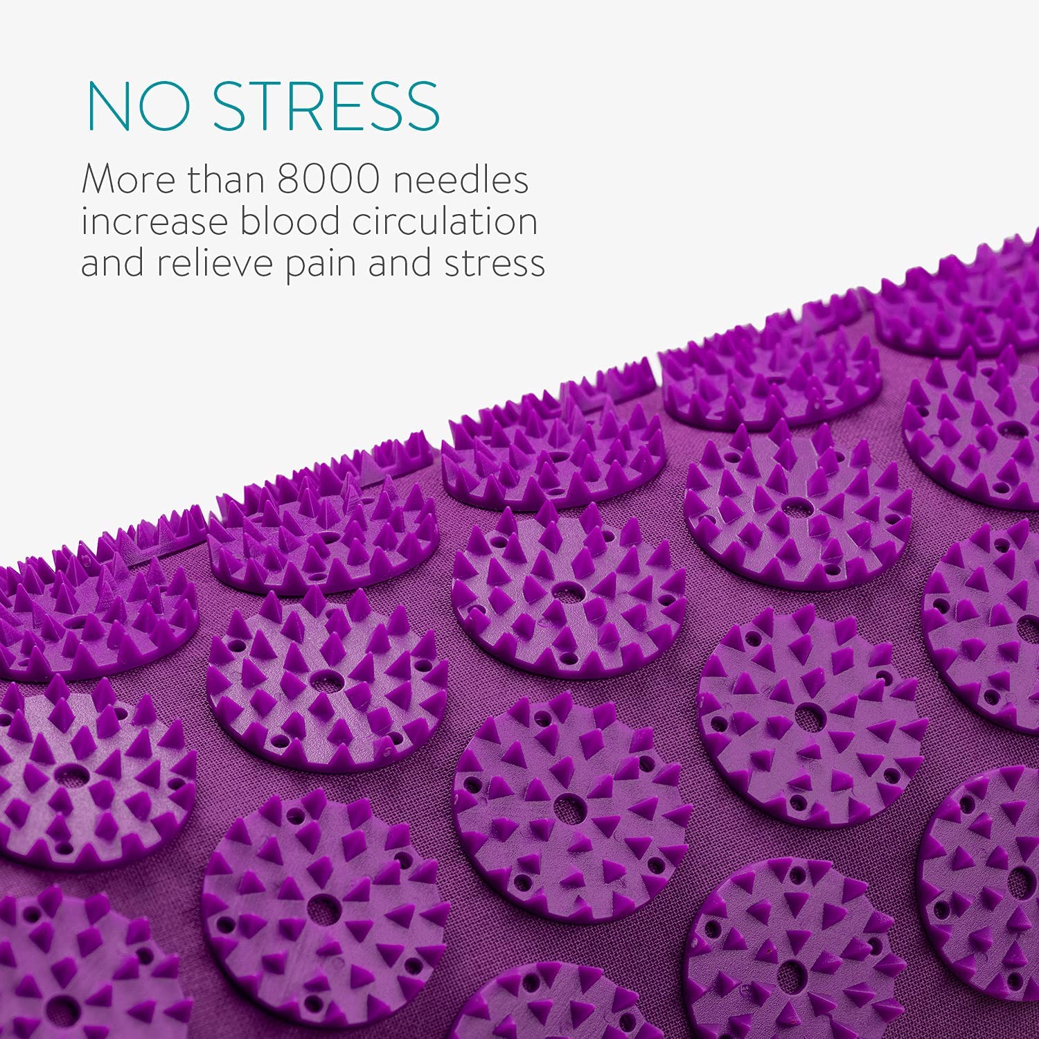 Navaris 2 - in - 1 Acupressure Mat and Pillow Set Σετ 2 σε 1 Χαλάκι και Μαξιλάρι Μασάζ - Purple - 52759.26.26