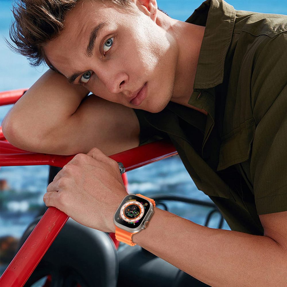 Tech - Protect Λουράκι Apple Watch 8/9/10/11 - SE (1/2/3) - Ultra (1/2/3) – 44/45/46/49mm IconBand Pro Λαστιχένιο - Orange