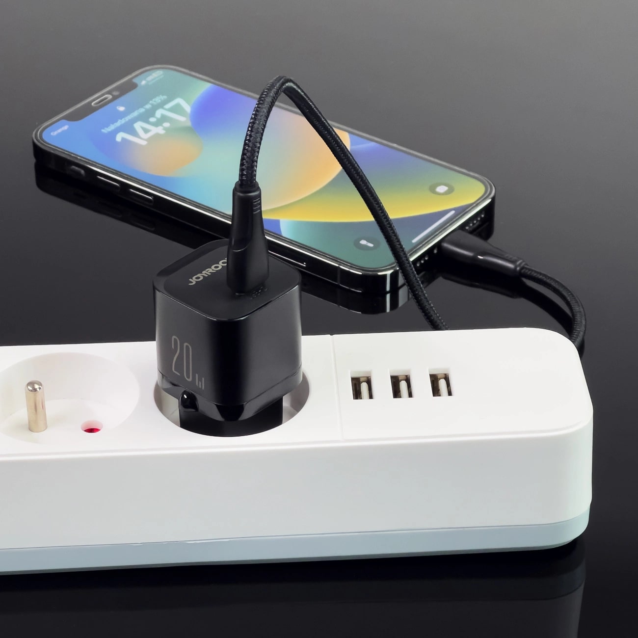 Joyroom Mini PD 20W Οικιακός Φορτιστής Γρήγορης Φόρτισης με Θύρα Type - C - Black - JR - TCF02