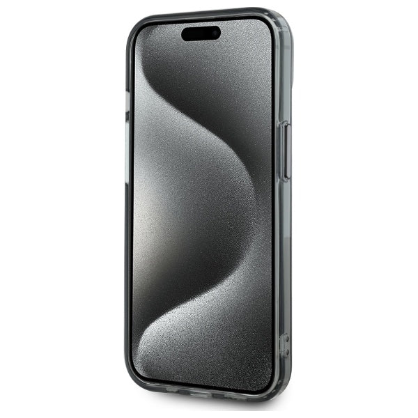 Karl Lagerfeld iPhone 15 - IML Metal Choupette Head - MagSafe Σκληρή Θήκη με Πλαίσιο Σιλικόνης - Black - KLHMP15SHLSCHK