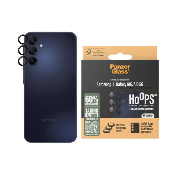 PanzerGlass Samsung Galaxy A16 4G / A16 5G Hoops Camera Lens Protector Αντιχαρακτικό Γυαλί για την Κάμερα - Black
