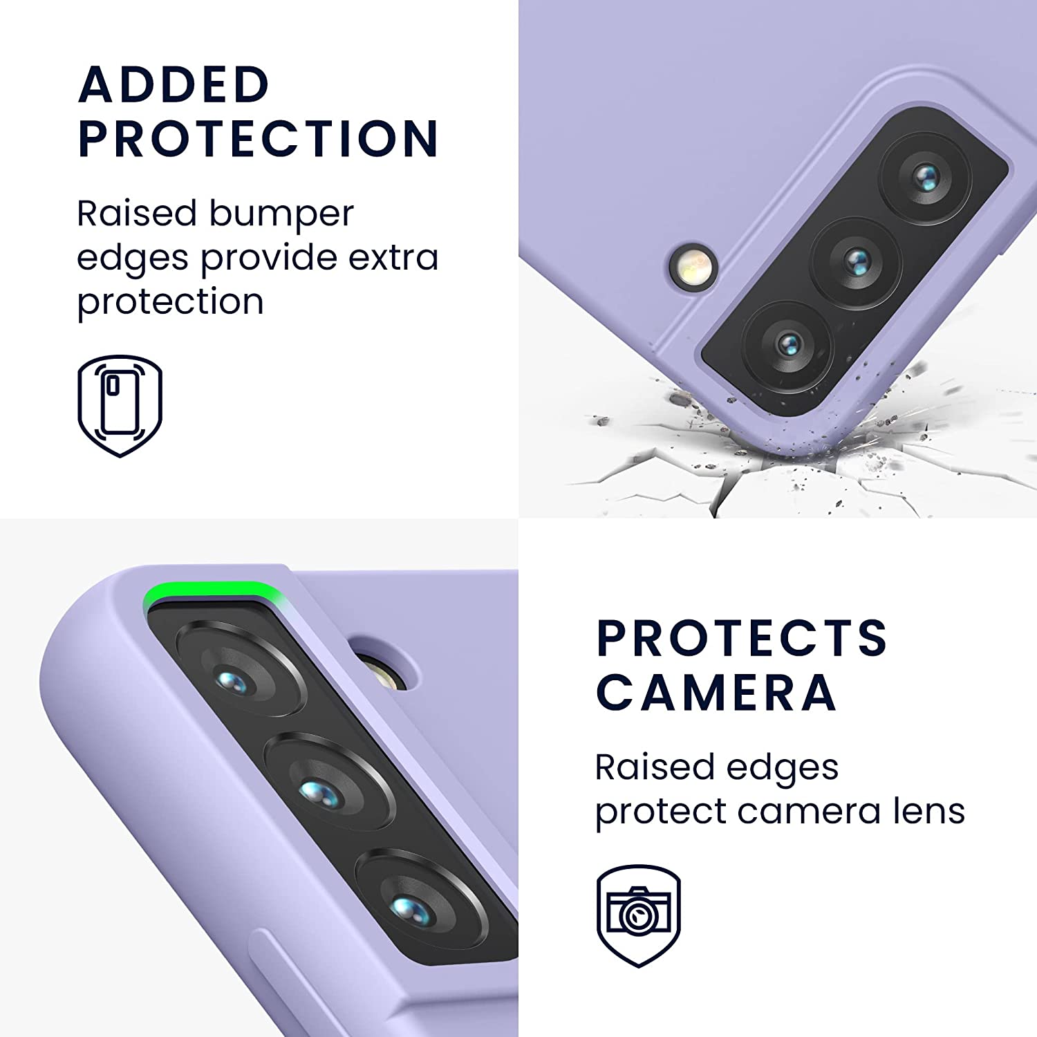 KW Samsung Galaxy S22 Θήκη Σιλικόνης Rubberized TPU - Pastel Lavender - 56756.139