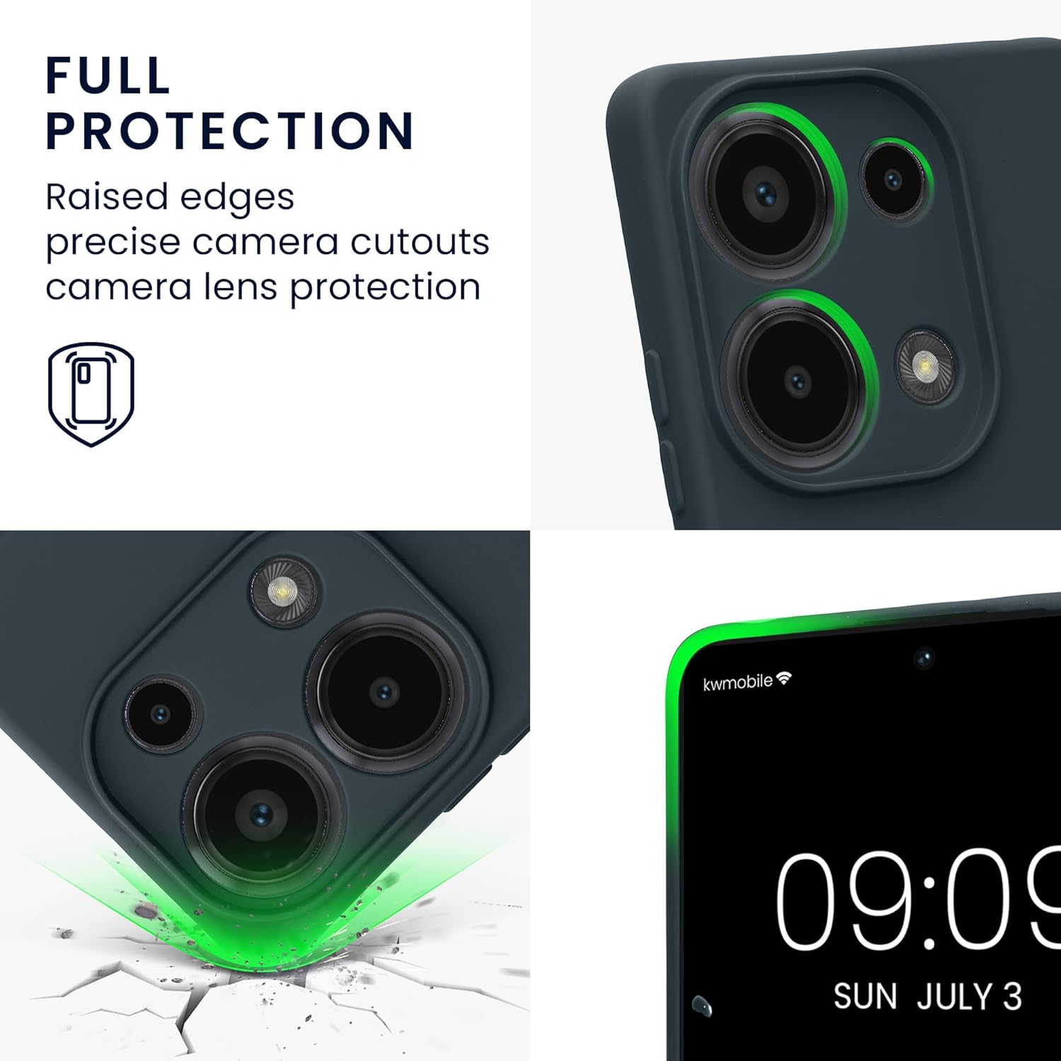 KW Xiaomi Redmi Note 13 Pro 4G Λεπτή Θήκη Σιλικόνης Rubberized TPU - Dark Slate