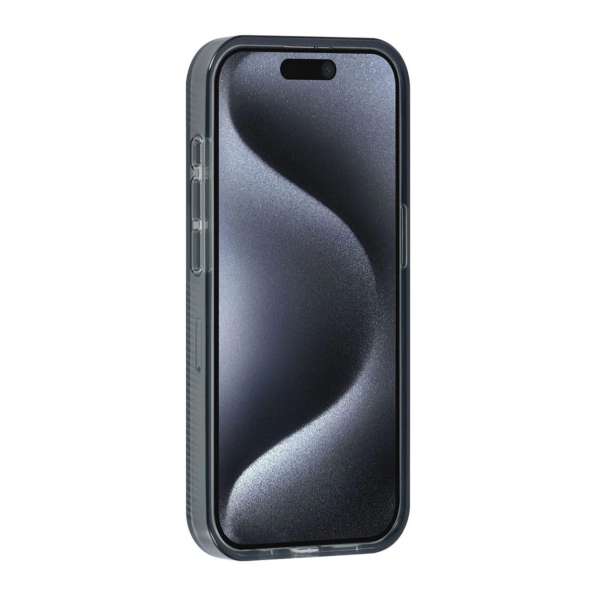 Tuniq iPhone 15 Pro - Σκληρή Θήκη με Πλαίσιο Σιλικόνης - Ημιδιάφανο Μαύρο / Διάφανο