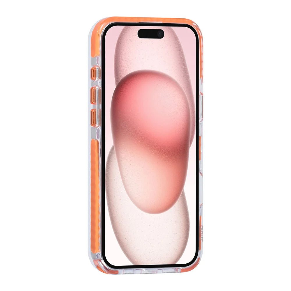 Tuniq iPhone 16 Plus - MagSafe Σκληρή Θήκη με Πλαίσιο Σιλικόνης και Λουράκι - Διάφανη / Orange
