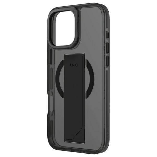 Uniq iPhone 16 Pro Max - Heldro Max - MagSafe Σκληρή Θήκη με Πλαίσιο Σιλικόνης και Finger Holder - Vapour Smoke