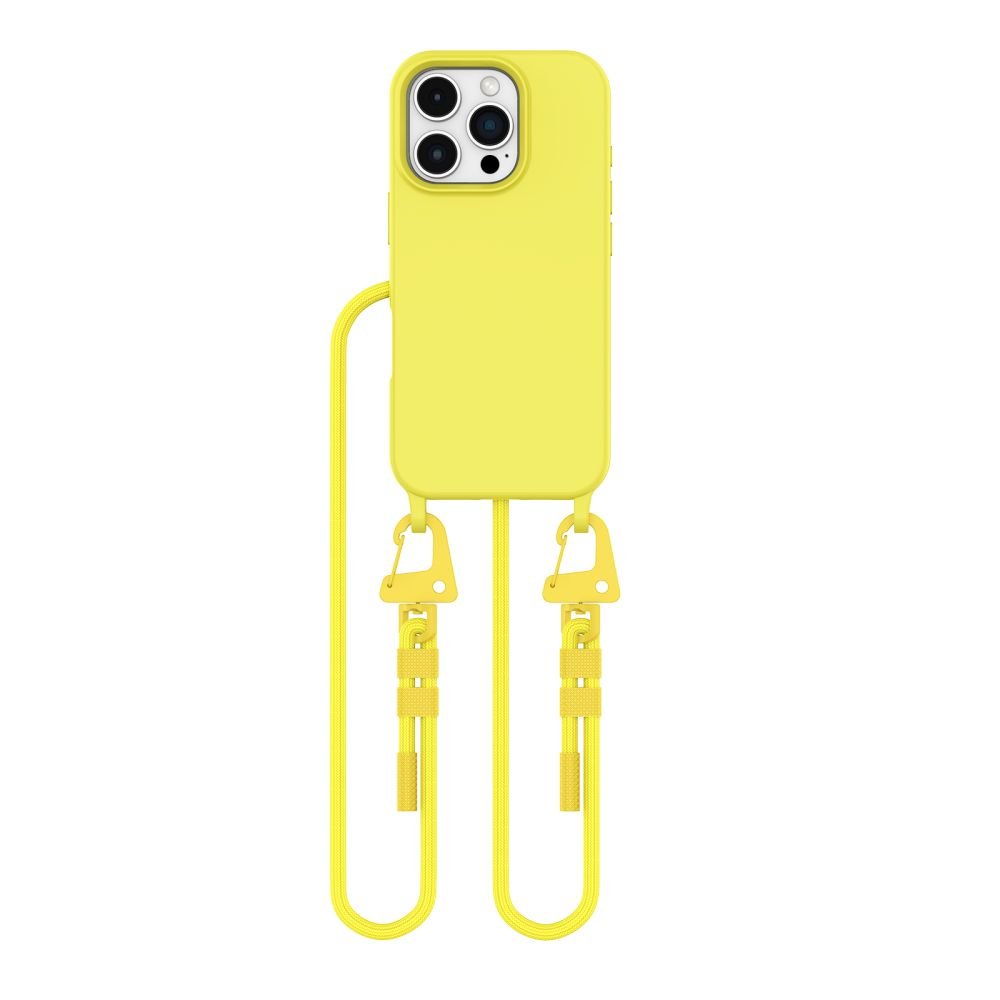 Tech - Protect iPhone 16 Pro MagNecklace - MagSafe Θήκη Σιλικόνης TPU με Pυθμιζόμενο Αποσπώμενο Κορδόνι - Canary Yellow