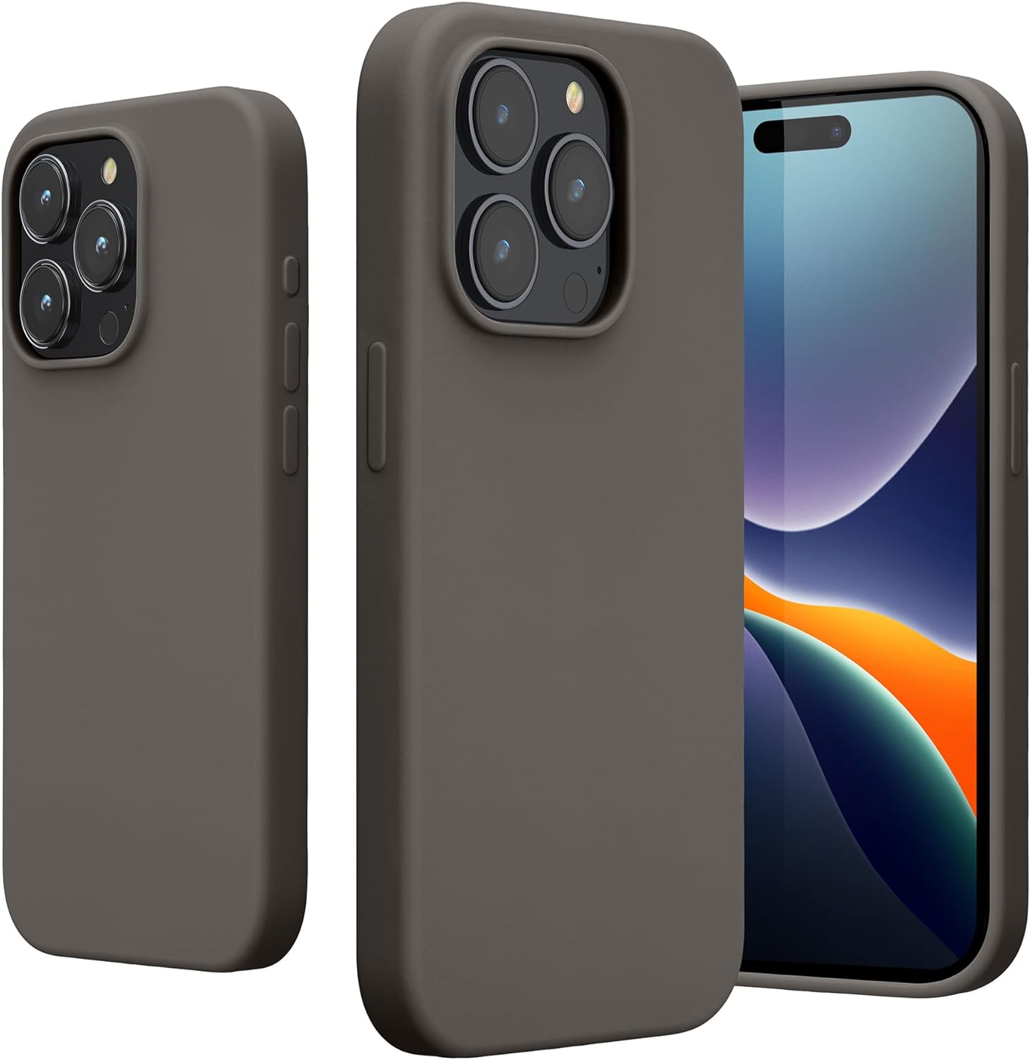 KW iPhone 15 Pro Max Θήκη Σιλικόνης Rubberized TPU - Stone Dust - 61956.155