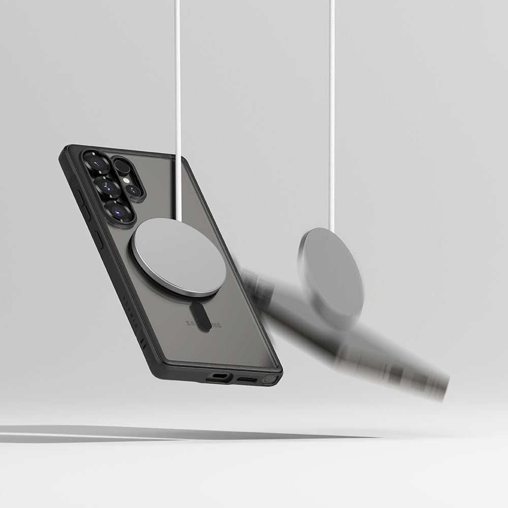 Ringke Samsung Galaxy S25 Ultra Fusion Bold MagSafe Σκληρή Θήκη με Πλαίσιο Σιλικόνης και MagSafe - Black / Διάφανη