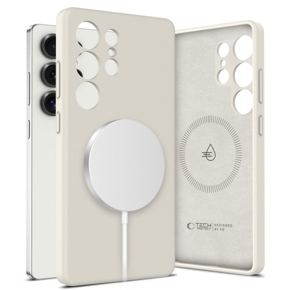 Tech - Protect Samsung Galaxy S25 Ultra Liquid Silicone - MagSafe Θήκη Σιλικόνης TPU - Cosmic Latte