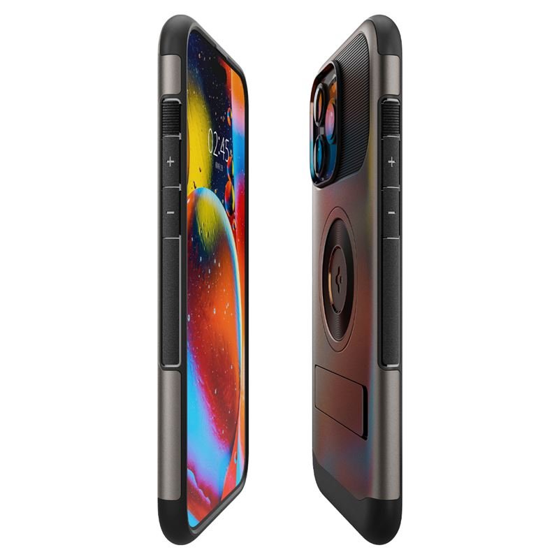 Spigen iPhone 15 Pro Max Slim Armor Mag Σκληρή Θήκη με Stand και MagSafe - Gunmetal