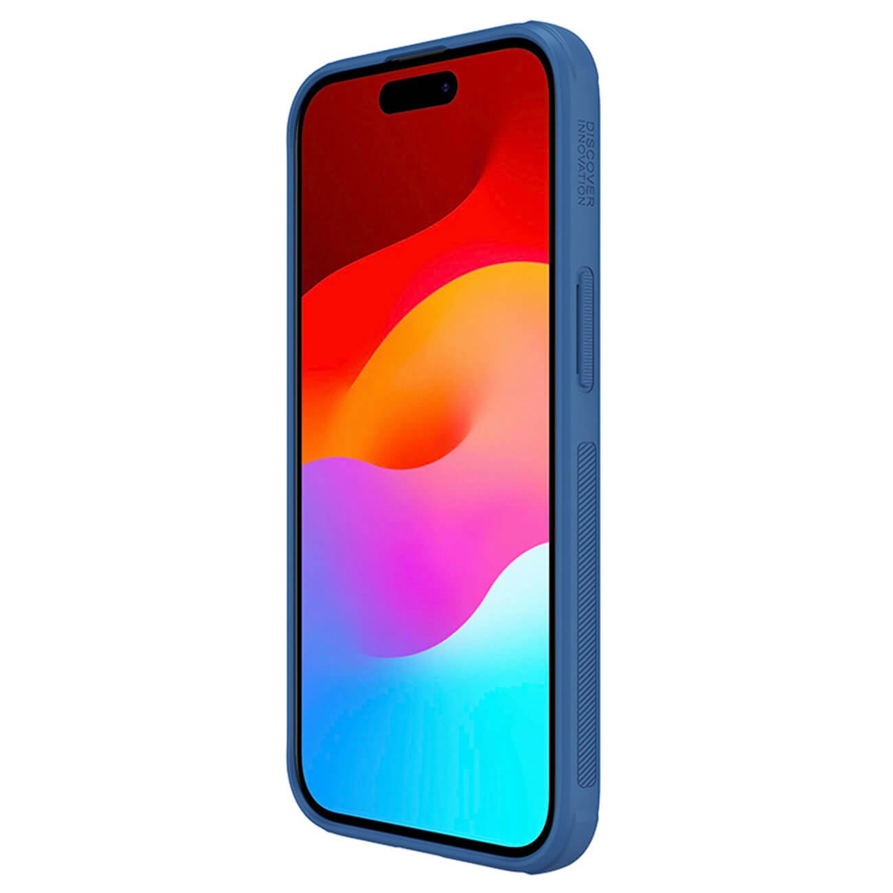 Nillkin iPhone 15 Plus Super Frosted Shield Pro Σκληρή Θήκη με Πλαίσιο Σιλικόνης - Blue