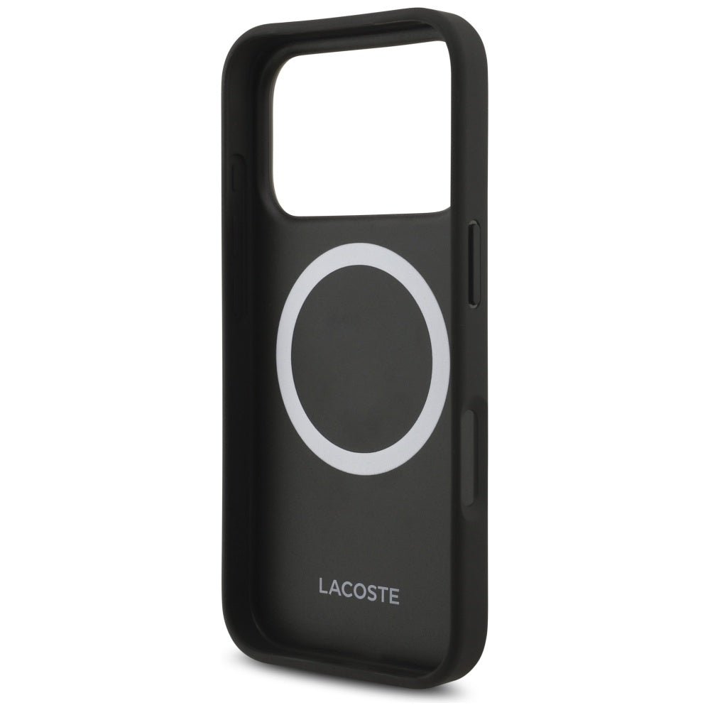 Lacoste iPhone 17 Pro - Iconic Petit Pique Woven Logo MagSafe - Σκληρή Θήκη με Πλαίσιο Σιλικόνης - Sinople