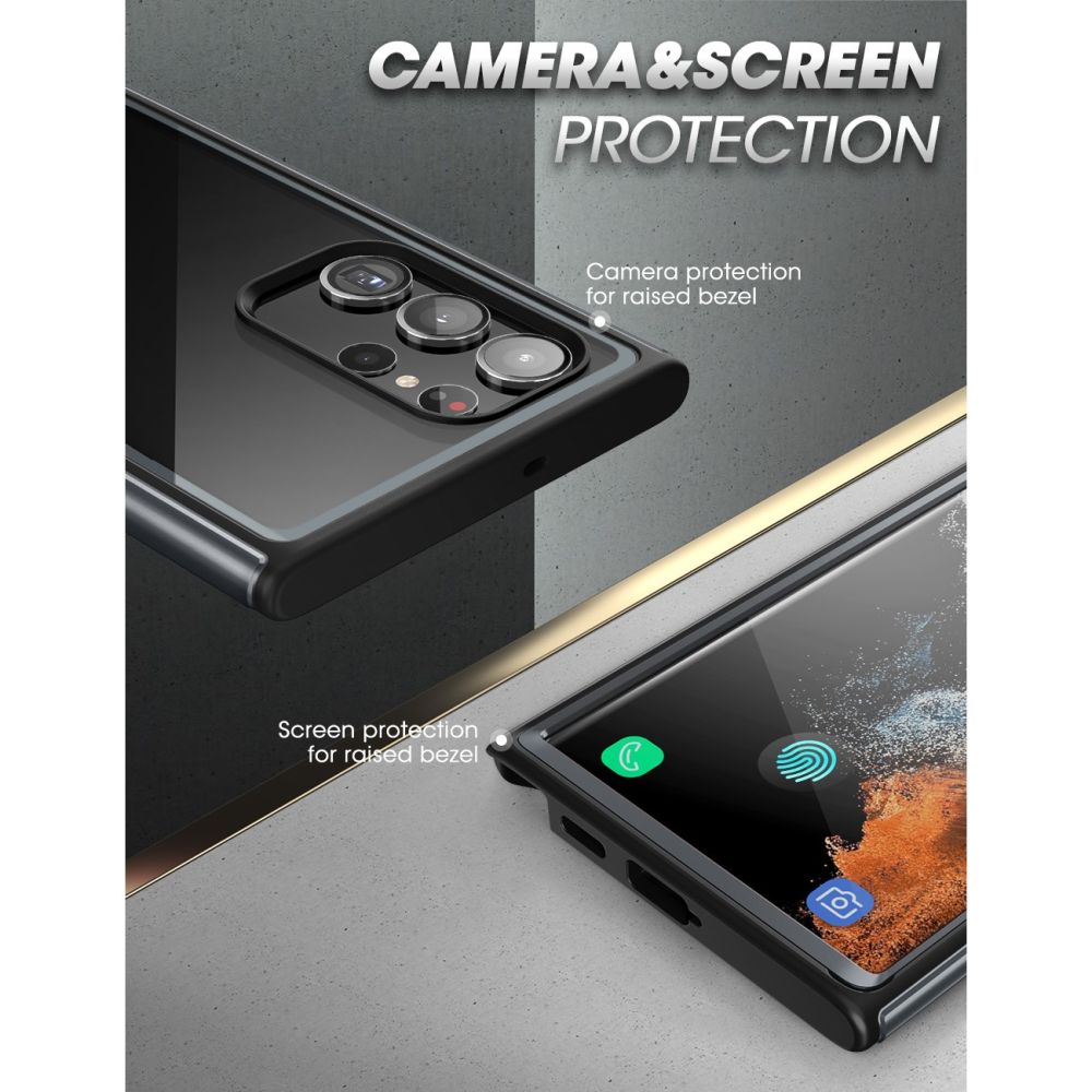 Supcase Samsung Galaxy S23 Ultra Edge XT Σκληρή Θήκη με Προστασία Οθόνης - Black
