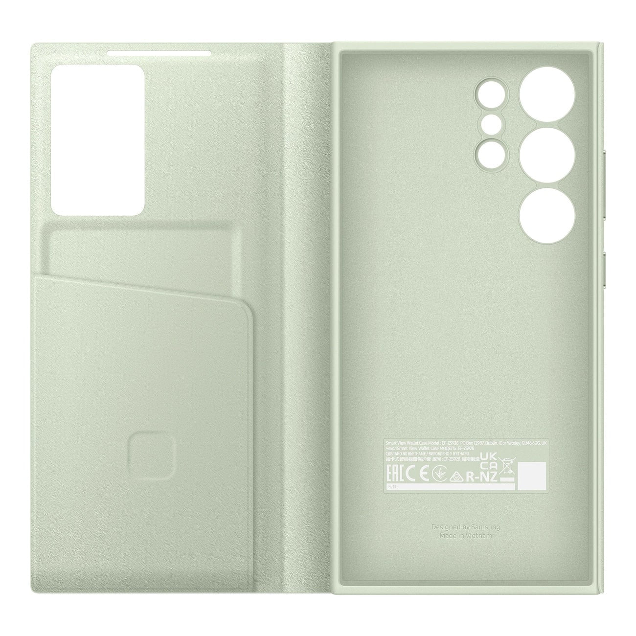 Samsung Smart View Wallet - Samsung Galaxy S24 Ultra Θήκη Πορτοφόλι - Light Green - EF - ZS928CGEGWW
