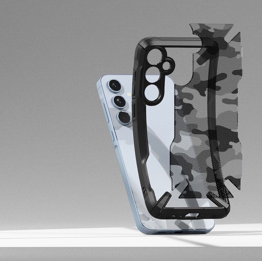 Ringke Samsung Galaxy A35 5G Fusion X Σκληρή Θήκη με Πλαίσιο Σιλικόνης - Camo Black