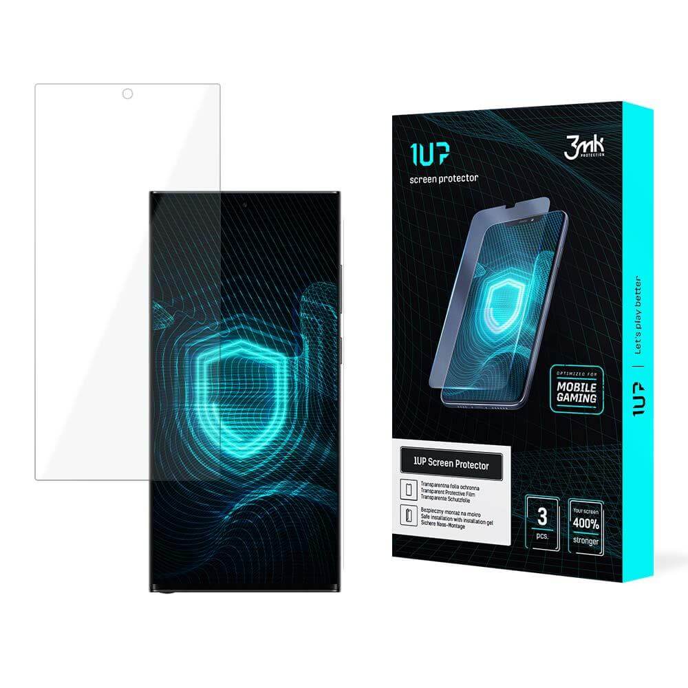 3MK Samsung Galaxy S23 Ultra - 1UP 0,23mm Προστατευτική Μεμβράνη Οθόνης - 3 Τεμάχια - Διάφανη
