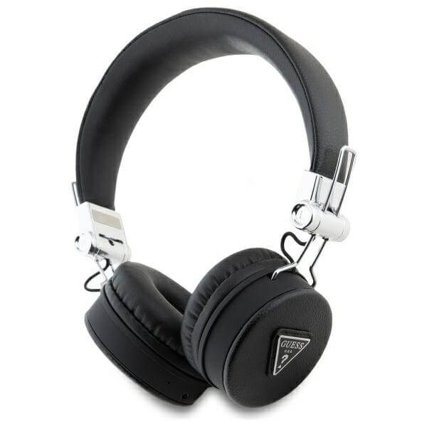 Guess Over - Ear Grained Classic Round Shape - Ασύρματα Bluetooth Ακουστικά - Black