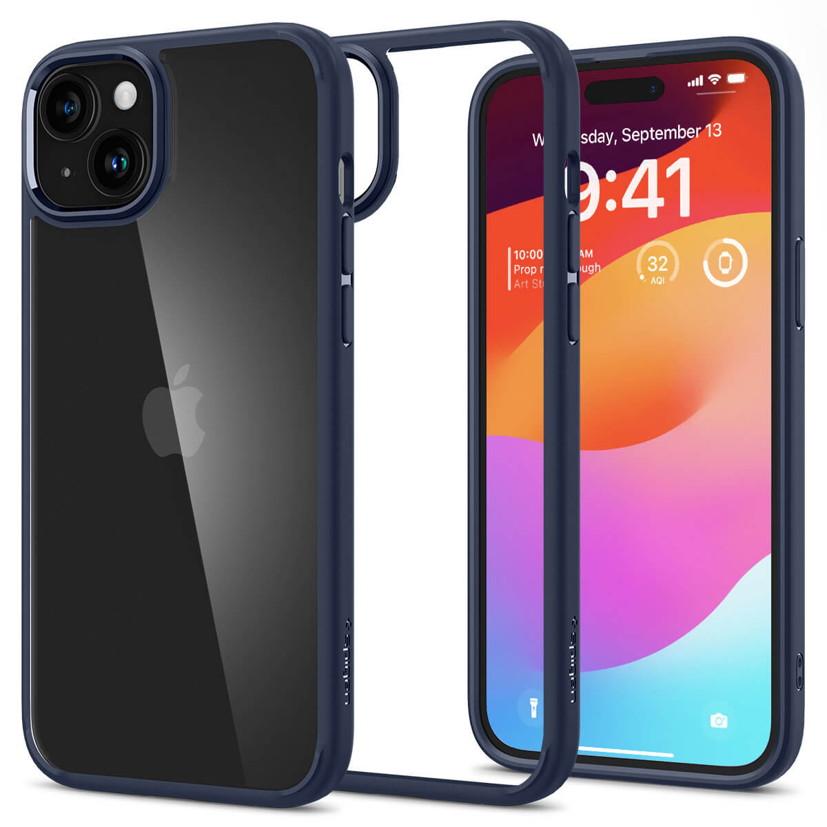 Spigen iPhone 15 Plus - Ultra Hybrid Σκληρή Θήκη με Πλαίσιο Σιλικόνης - Navy Blue