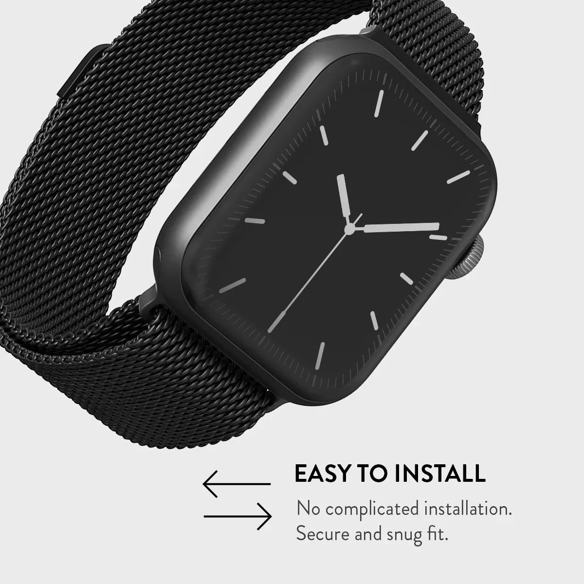 Burga Λουράκι Apple Watch 4/5/6/7/8/9/10/11 - SE (1/2/3) – 40/41/42mm - Metal Mesh - Black