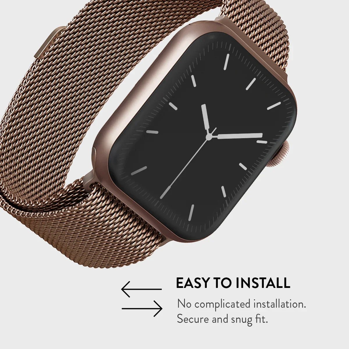 Burga Λουράκι Apple Watch 4/5/6/7/8/9/10/11 - SE (1/2/3) – 40/41/42mm - Metal Mesh - Rose Gold