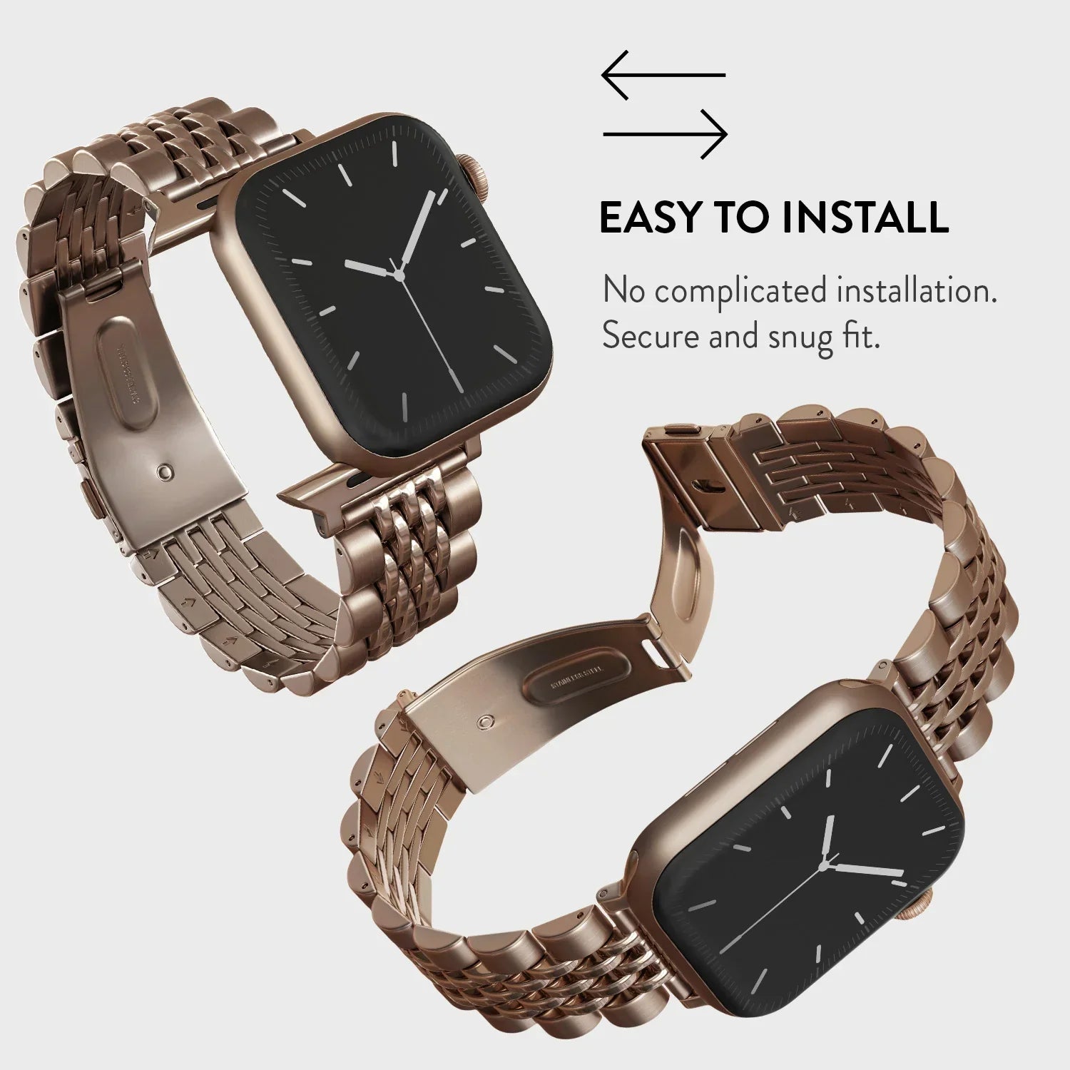 Burga Λουράκι Apple Watch 4/5/6/7/8/9/10/11 - SE (1/2/3) - Ultra (1/2/3) – 44/45/46/49mm - Chic Royal - Rose Gold