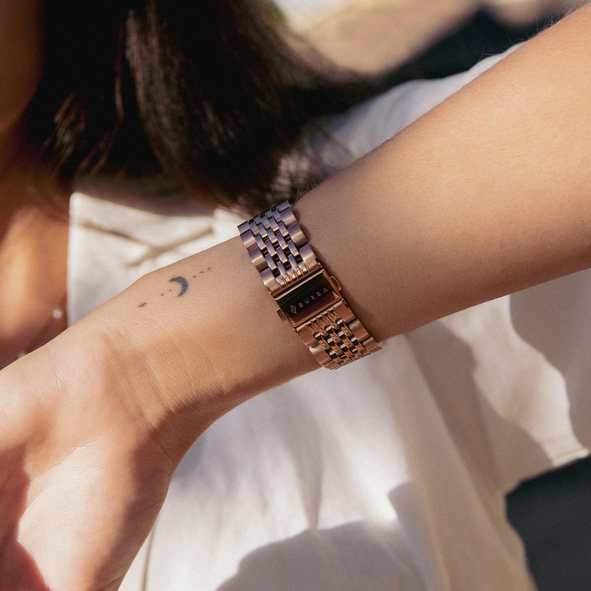 Burga Λουράκι Apple Watch 4/5/6/7/8/9/10/11 - SE (1/2/3) - Ultra (1/2/3) – 44/45/46/49mm - Chic Royal - Rose Gold