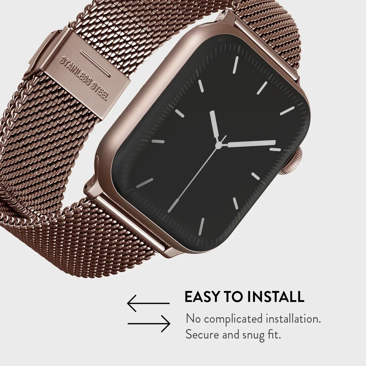 Burga Λουράκι Apple Watch 4/5/6/7/8/9/10/11 - SE (1/2/3) - Ultra (1/2/3) – 44/45/46/49mm - Mesh Elegance - Rose Gold