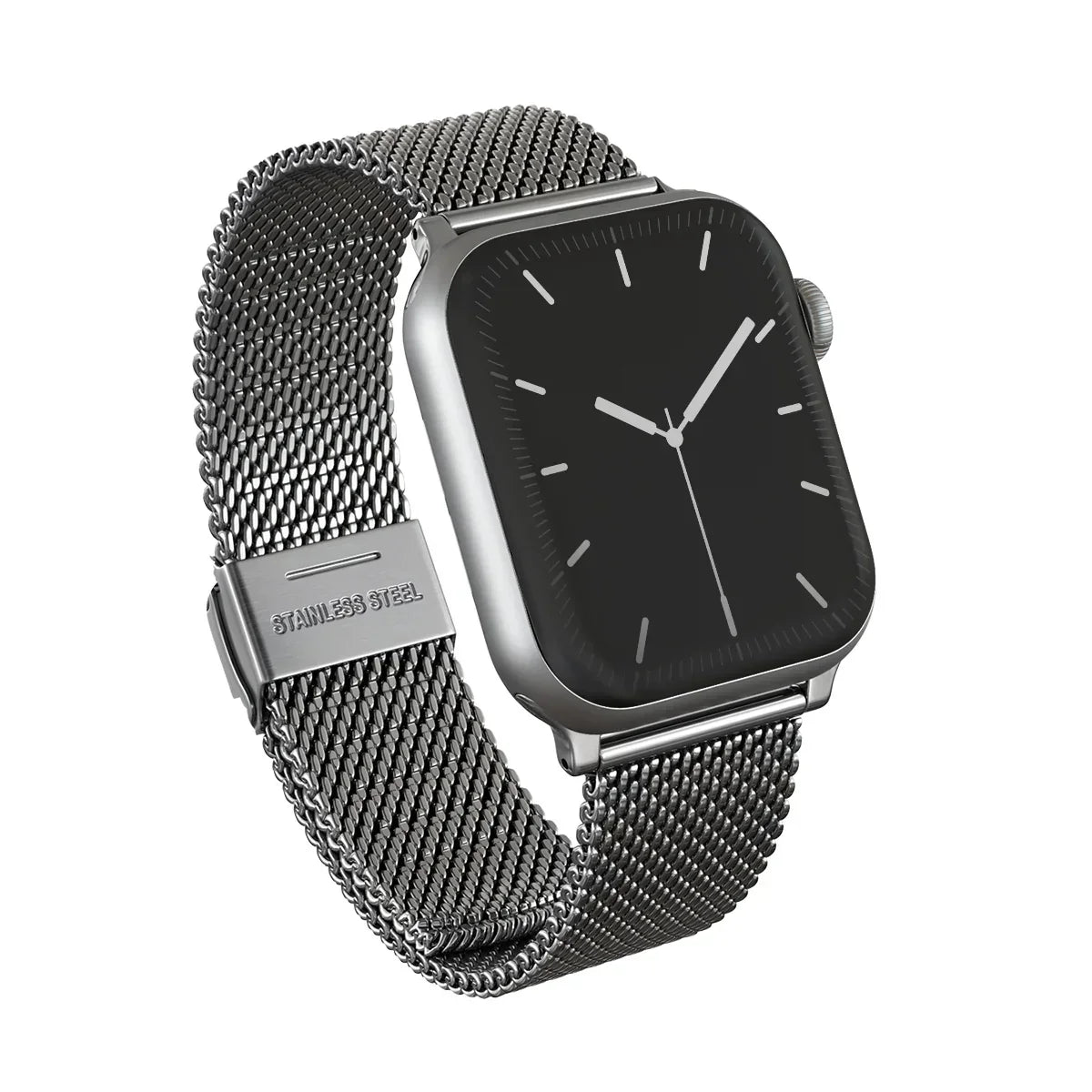 Burga Λουράκι Apple Watch 4/5/6/7/8/9/10/11 - SE (1/2/3) - Ultra (1/2/3) – 44/45/46/49mm - Mesh Elegance - Silver