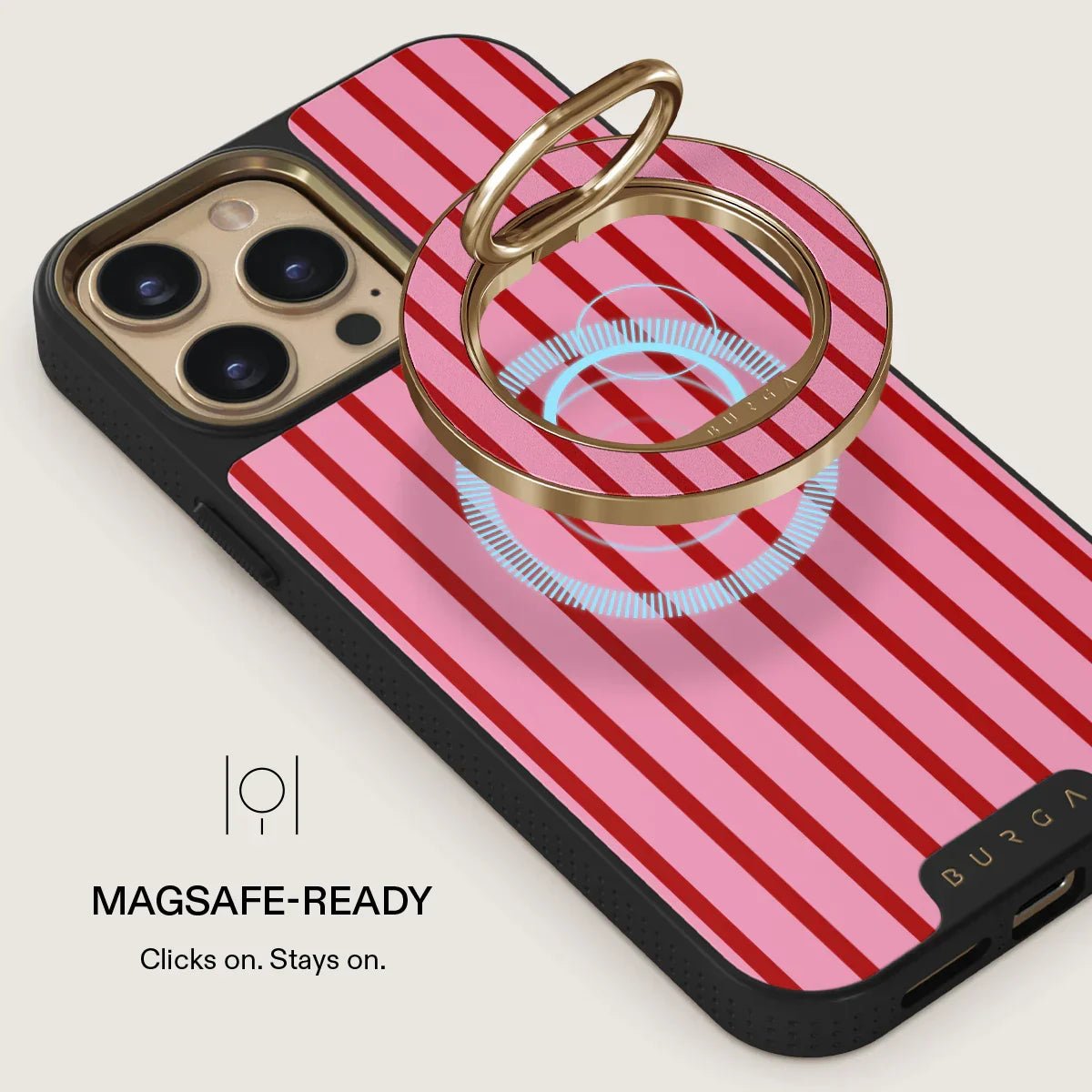 Burga Magnetic Ring Holder - Μαγνητικό Δαχτυλίδι Συγκράτησης Κινητού - Gold - Favorite Bikini