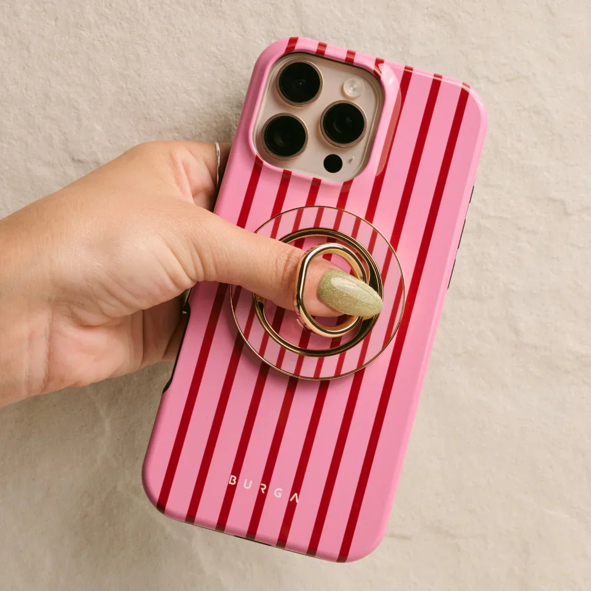 Burga Magnetic Ring Holder - Μαγνητικό Δαχτυλίδι Συγκράτησης Κινητού - Gold - Favorite Bikini