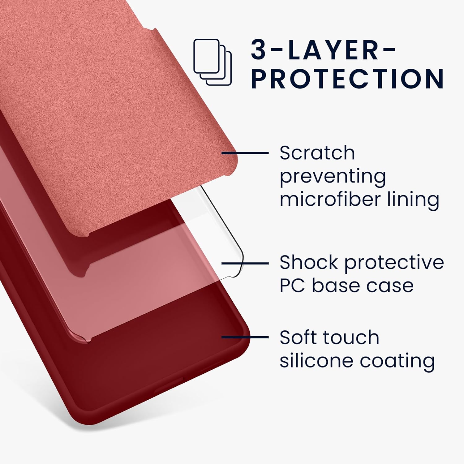 KW iPhone 16 Pro Θήκη Σιλικόνης Rubberized TPU - Rhubarb Red