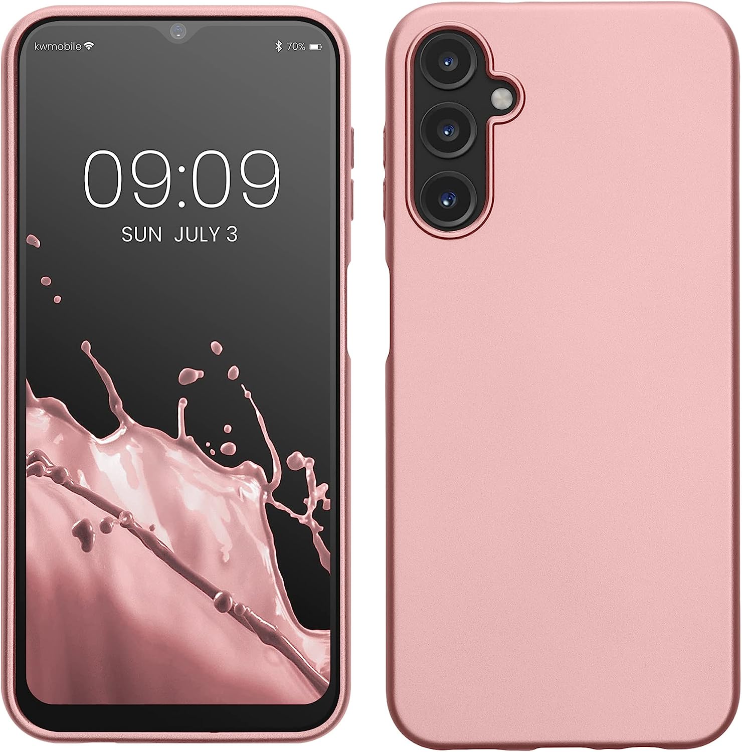 KW Samsung Galaxy A14 5G Θήκη Σιλικόνης TPU - Metallic Rose Gold - 61163.31