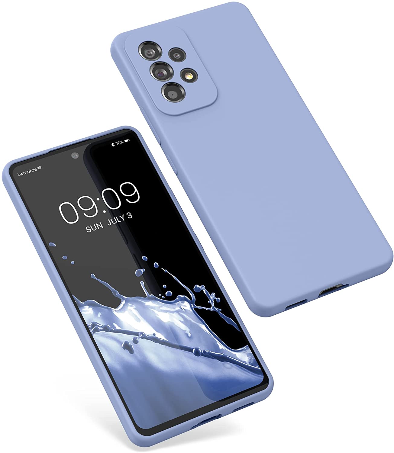 KW Samsung Galaxy A53 5G Θήκη Σιλικόνης TPU Rubberized - Light Blue - 57835.58