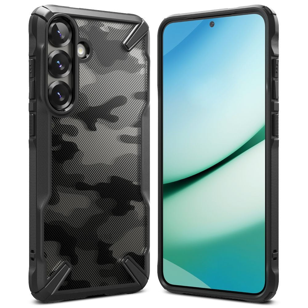 Ringke Samsung Galaxy S25 Fusion X Σκληρή Θήκη με Πλαίσιο Σιλικόνης - Camo Black