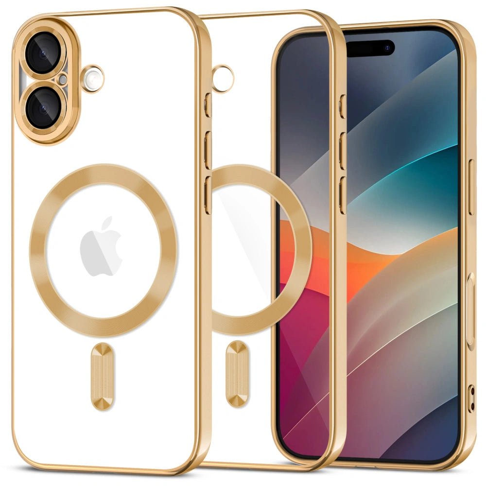 Tech - Protect iPhone 17 MagFlex - Θήκη Σιλικόνης TPU με MagSafe - Διάφανη / Shiny Gold
