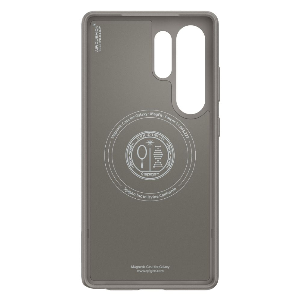 Spigen Samsung Galaxy S25 Ultra - Parallax Mag Θήκη Σιλικόνης με Σκληρό Πλαίσιο και MagSafe - Ash Grey
