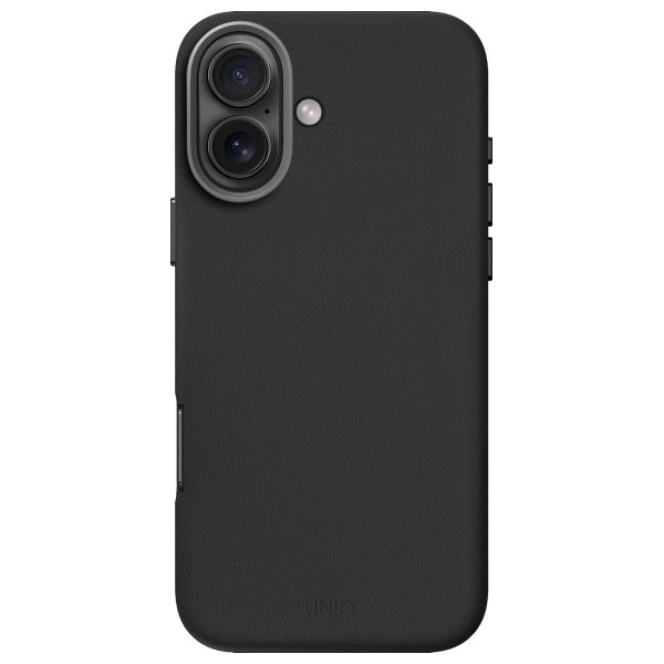 Uniq iPhone 16 - Lyden MagClick - Σκληρή Θήκη με Επένδυση Συνθετικού Δέρματος και MagSafe - Dallas Black