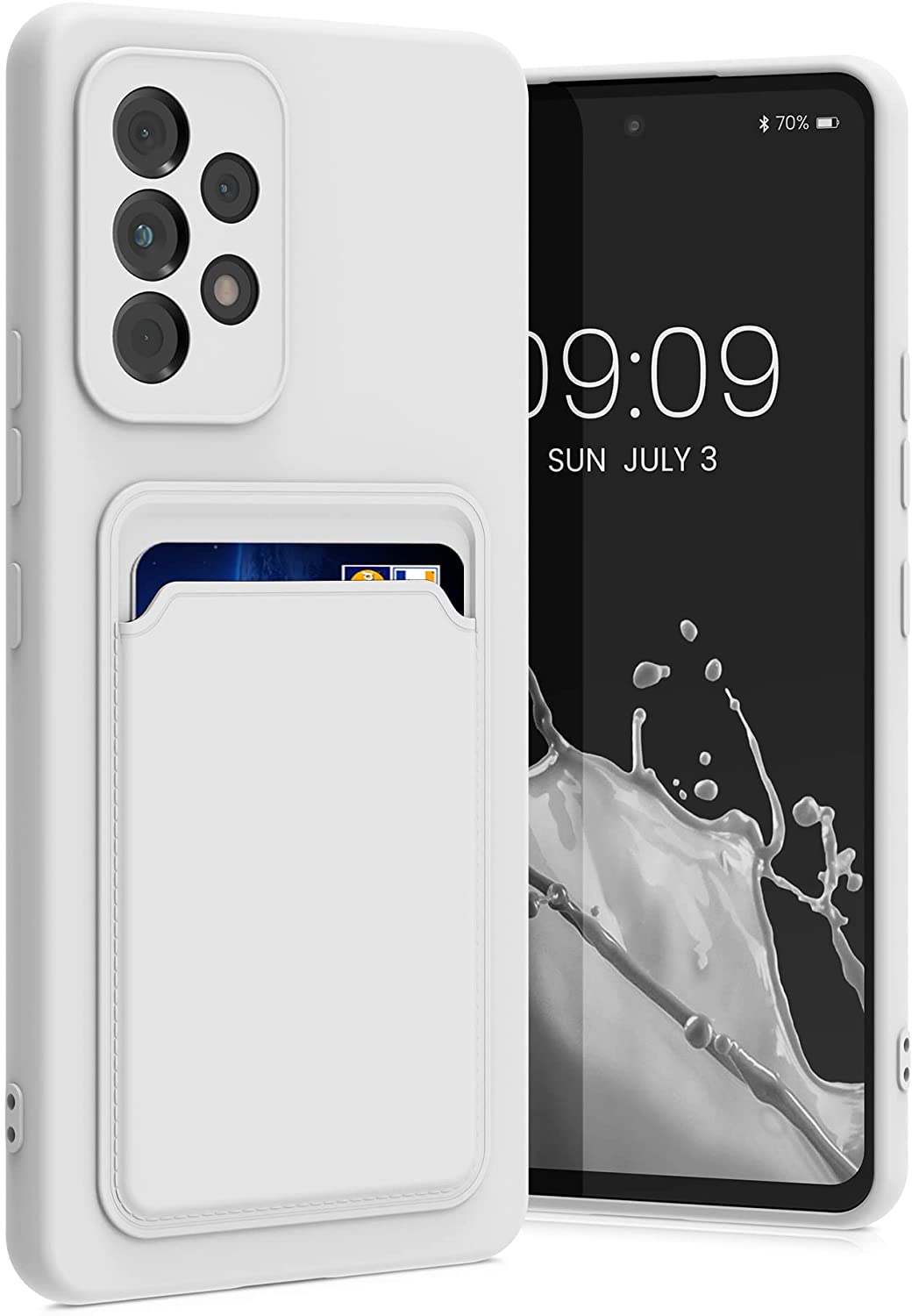 KW Samsung Galaxy A53 5G Θήκη Σιλικόνης TPU με Υποδοχή για Κάρτα - White - 58146.02