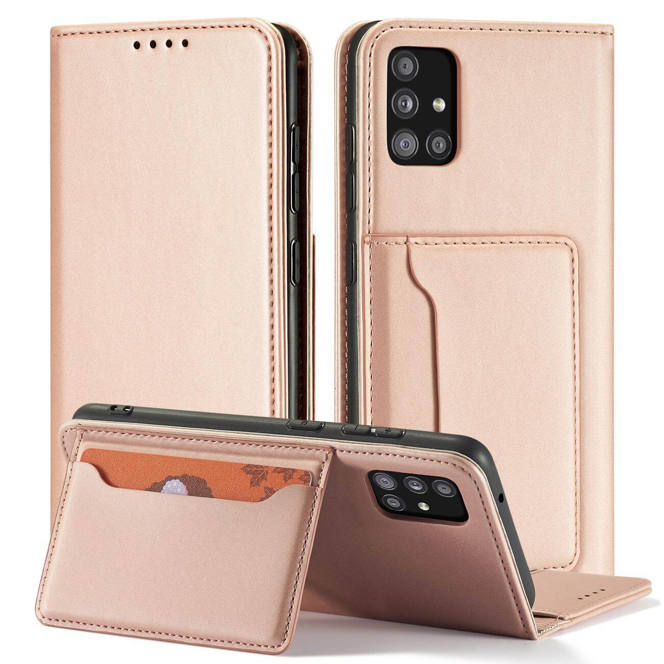 OEM Samsung Galaxy A53 5G Magnet Card Wallet Case Θήκη Πορτοφόλι Stand - Pink