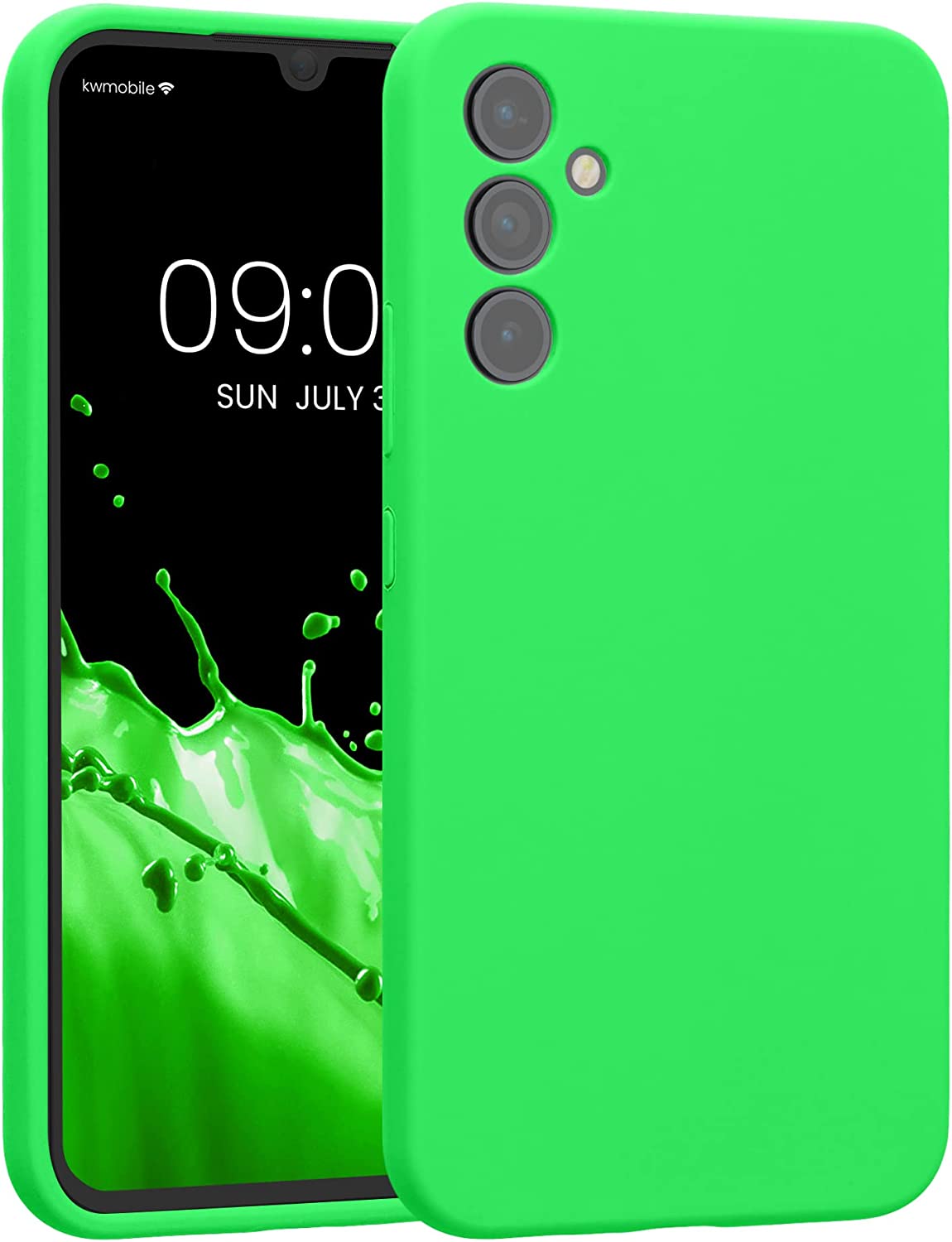 KW Samsung Galaxy A34 5G Θήκη Σιλικόνης Rubber TPU - Neon Green - 60807.44
