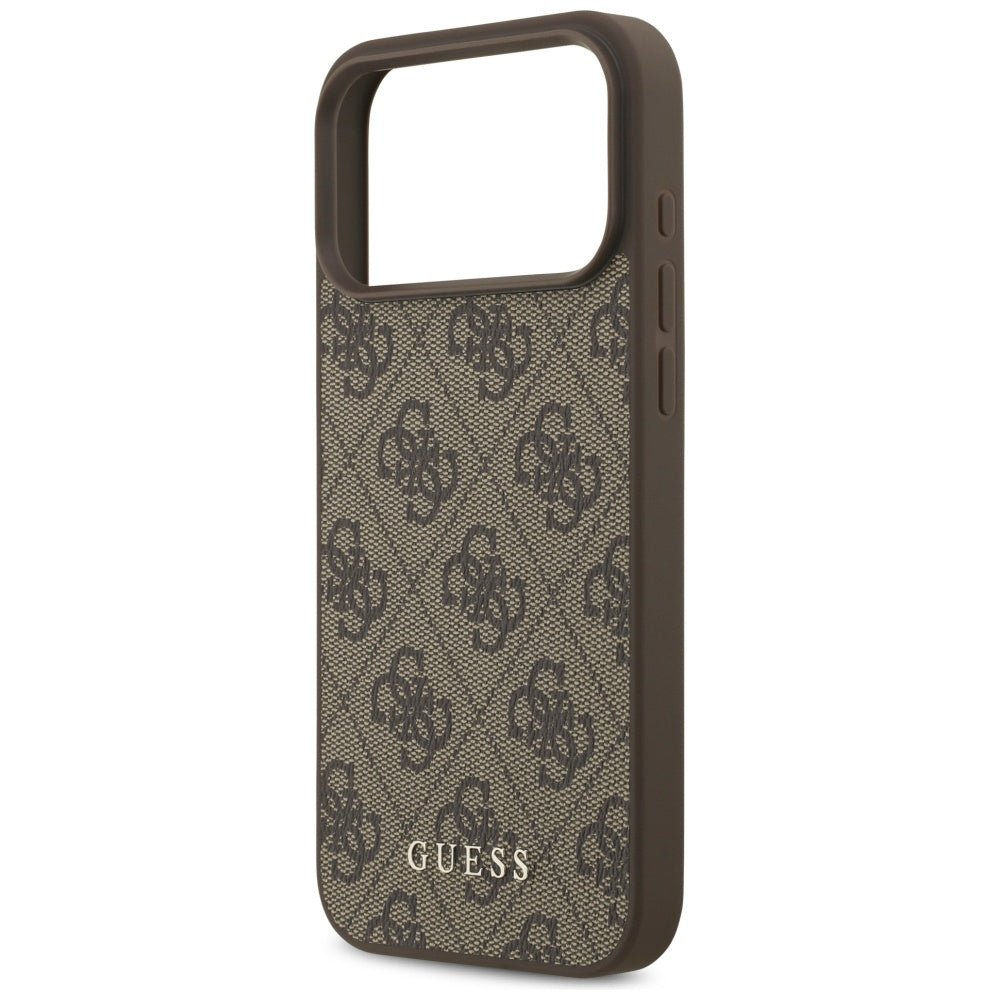 Guess iPhone 17 Pro Max - 4G Classic - Σκληρή Θήκη με Πλαίσιο Σιλικόνης και Επένδυση Συνθετικού Δέρματος - Brown - GUHCP17XG4GFBR